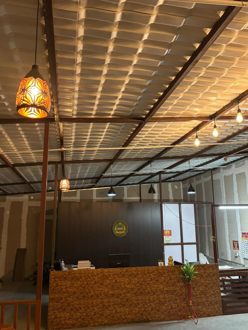 Warm lantern-lit reception